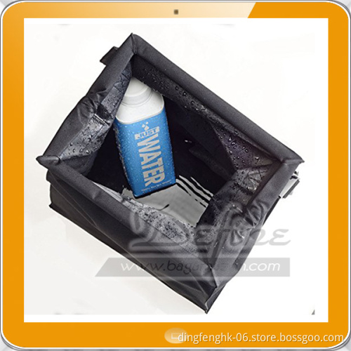 Black Leakproof Hanging Car Trash Bag with Frame Closure